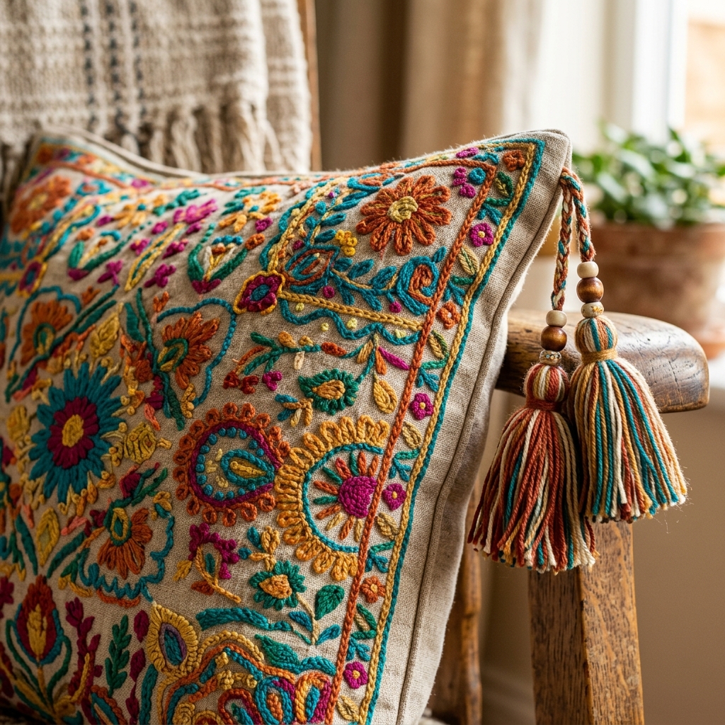 Tufted Bohemian Cushion Cover